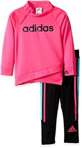 Adidas (LT) Childrens Apparel adidas Baby Girls Long Sleeve Top and Pant Set  Kid Clothing Deals